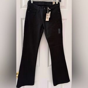 NEW* Levi's Mid Rise All Black Denim Bootcut Jeans 4S/ W27 *NWT Stretch Blackout